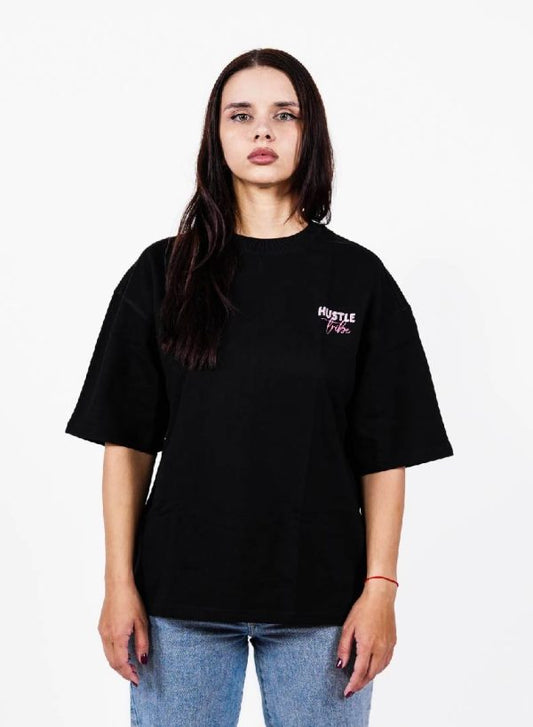 Women Sweet Blossom Black T-Shirt