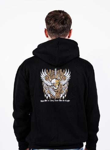 Men Hustle Tribe Eagle Lion Mark Hodie
